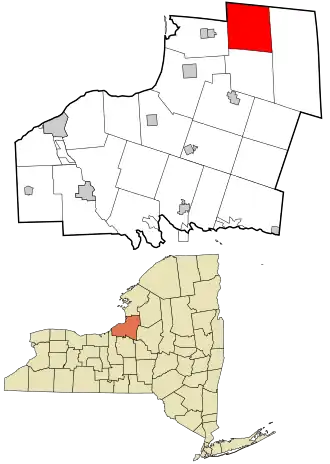 Location in Oswego County and the state of New York.
