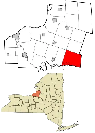 Location in Oswego County and the state of New York.
