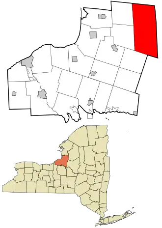 Location in Oswego County and the state of New York.