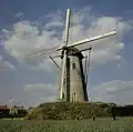 The mill is built on an artificial hill