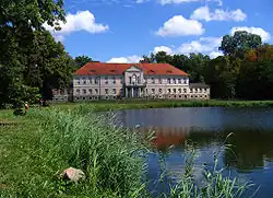 Owińska Palace in the village