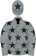 Grey, dark blue stars, star on cap