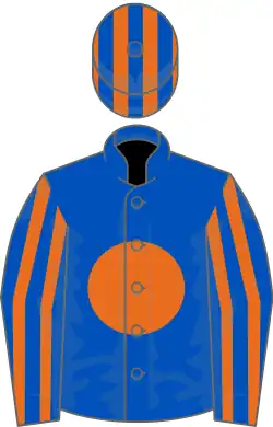 ROYALBLUE, Orange disc, RoyalBlue sleeves and Orange striped, RoyalBlue cap and Orange striped