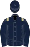 Dark blue, beige epaulets