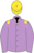 Mauve, yellow epaulets, yellow cap