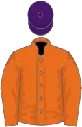 Orange, purple cap