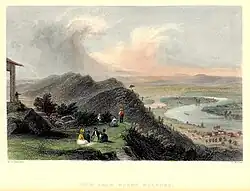 View from Mount Holyoke, illustration by William Henry Bartlett, 1835