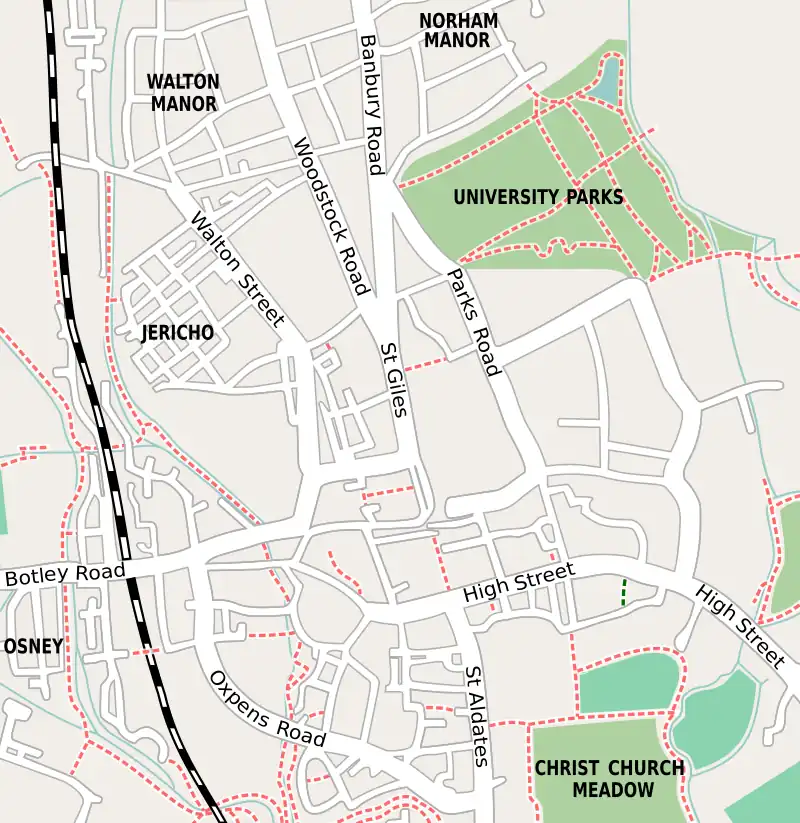Lady Margaret Hall, Oxford is located in Oxford city centre