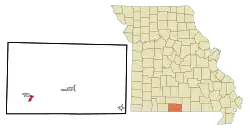 Location of Sundown, Missouri