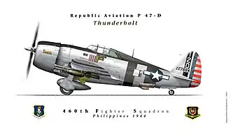 P-47D 460th Fighter squadron Philippines 1944