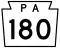 Pennsylvania Route 180 marker