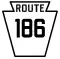 Pennsylvania Route 186 marker