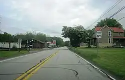 Northbound PA 857 through Haydentown