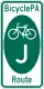 BicyclePA Route J marker