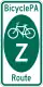 BicyclePA Route Z marker