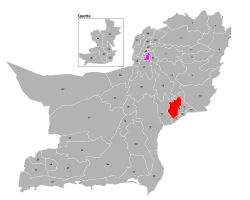 Dera Murad Jamali highlighted in red