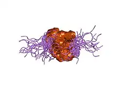 1jco: Solution structure of the monomeric [Thr(B27)->Pro,Pro(B28)->Thr] insulin mutant (PT insulin)