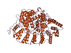 1qbq: STRUCTURE OF RAT FARNESYL PROTEIN TRANSFERASE COMPLEXED WITH A CVIM PEPTIDE AND ALPHA-HYDROXYFARNESYLPHOSPHONIC ACID.