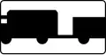 T-23d "plate indicating motor vehicles towing a trailer, except of vehicles drawing a one-axled trailer or semi-trailer"