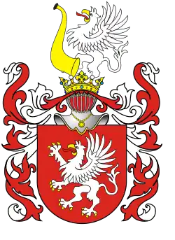 Gryf coat of arms of the Polish knighthood family Gryfici. Used since c. 1481