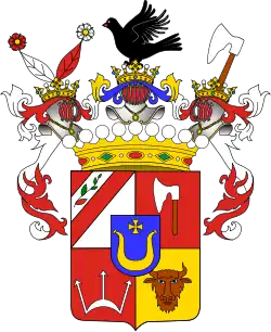 Coat of arms of Count Antoni Karśnicki (1821)