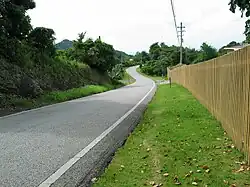A stretch of Puerto Rico Highway 505 (PR-505) southbound in Barrio Machuelo Arriba, Ponce, Puerto Rico
