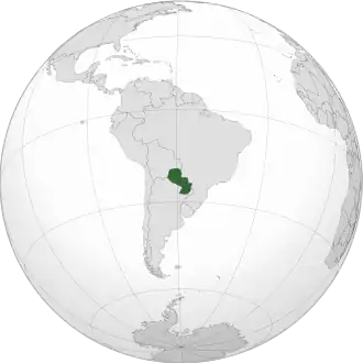 Location of Paraguay