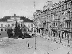 Mniszech Palace (on the left), the hospital's headquarters