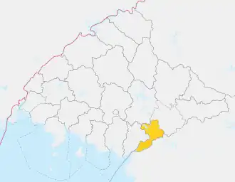 Location of Pakch'ŏn County