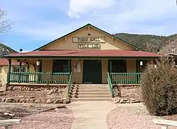 Palmer Lake Town Hall; Yule Log Hunt is held each December.