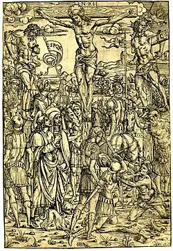 Crucifixion of Christ, woodcut