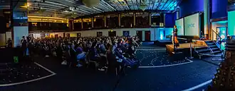 A panorama taken in the Richard Dawkins Foundation room on the first day of the QED: Question, Explore, Discover conference on Saturday 13 April 2013