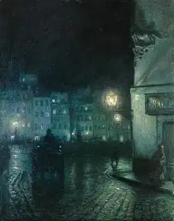 The Old Town Market at Night (1892), by Józef Pankiewicz, Muzéum Narodówe, Poznań