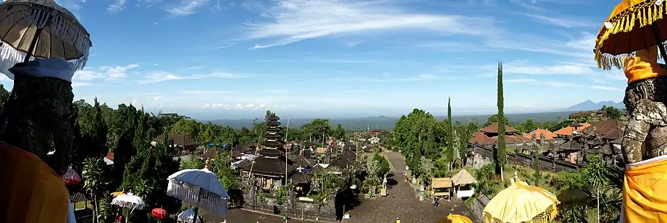 Bali view from Besakih/Mother Temple's main gate