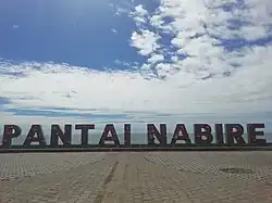 Nabire Beach signage