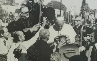Pope John Paul II in Porto Alegre; 1980.