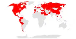 Countries with Papa John's Pizza restaurants