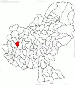 Location in Mureș County