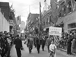 Montreal's Chinese community celebrates V-J Day with a parade in Chinatown on September 2, 1945