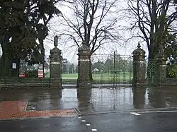 The Grade II listed gates