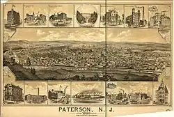 A view of Paterson c. 1880