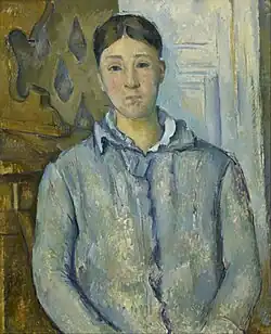 Paul Cézanne, Madame Cézanne in Blue (1888–1890), 74.1 × 61&nbsp;cm