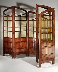 Two screens designed for the Grand Hotel. Collection King Baudouin Foundation (depot at Designmuseum Gent).