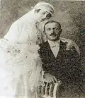 Shatev with his wife on their wedding day in 1919