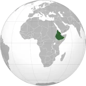 Location of Ethiopia