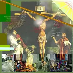 But they did the 3 dwarves at the foot of the Cross? photomontage, 2002