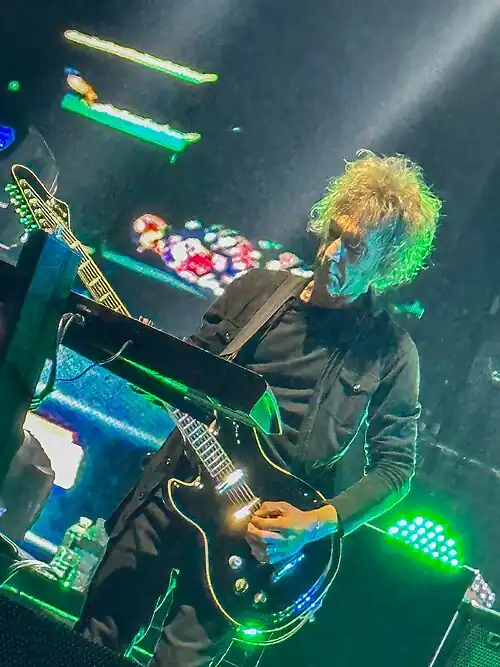 Bamonte performing with The Cure on the Songs of a Lost World Tour, 29 June 2023, in Tampa, Florida