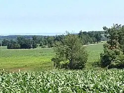 Looking south from St. Paul's Anglican Church in Perrytown towards Canton and Lake Ontario