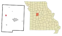 Location of La Monte, Missouri