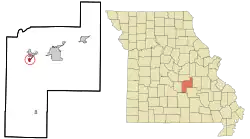 Location of Newburg, Missouri